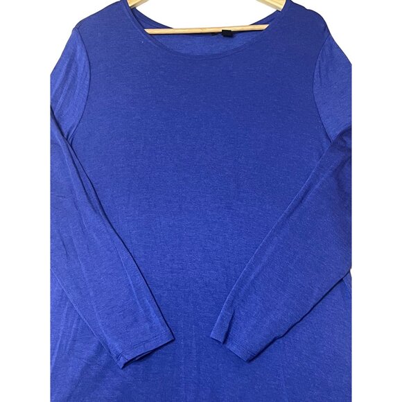 H by Halston Tops - H By Halston Essentials Tunic Top Women's Large Long Sleeve Blue  Rayon & Spande